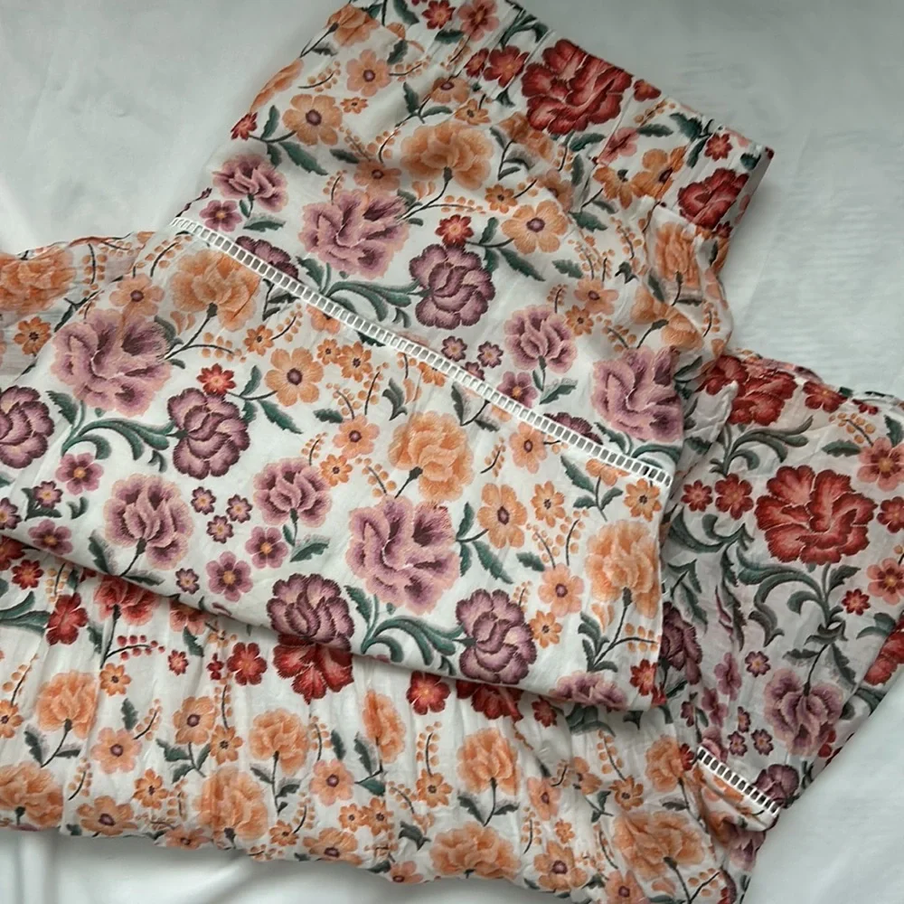 Anthropologie | Laia teka tiered floral maxi skirt size XL - Picture 6 of 11